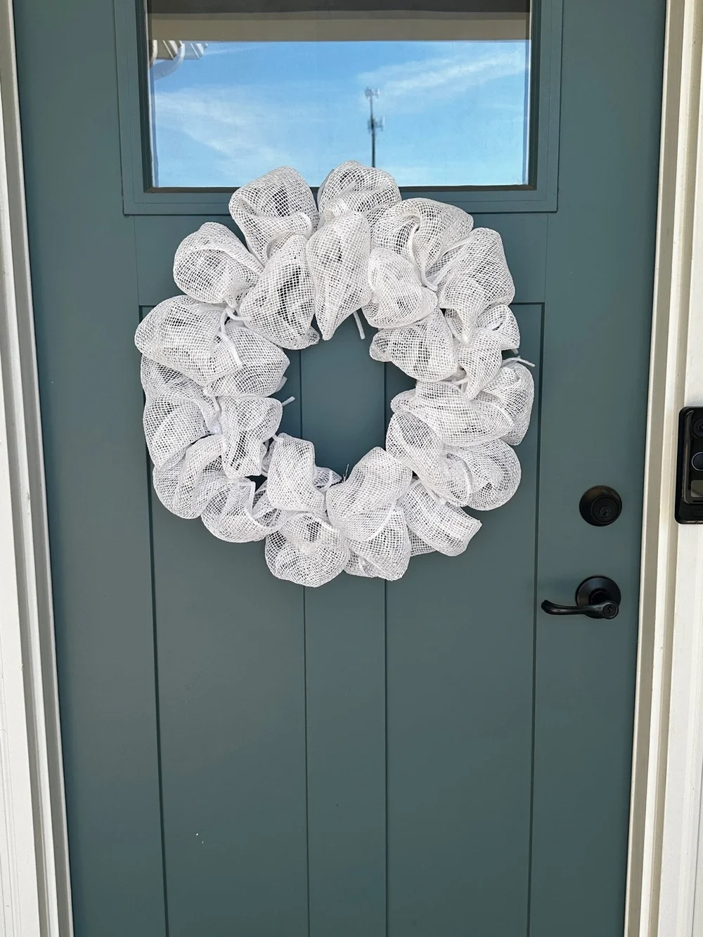 Handmade White Deco Mesh Wreath Base Ready to Decorate DIY Wreath